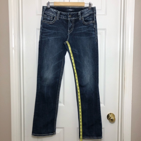 Silver Jeans Co. Cotton Blend Blue Wash MidRise Straight Leg Jeans W30 / L30 - Picture 15 of 16